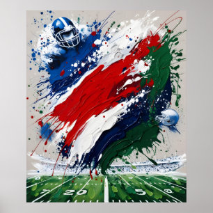 Abstract Football Artwork Poster