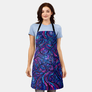 Abstract Forest Cosmic Purple Apron
