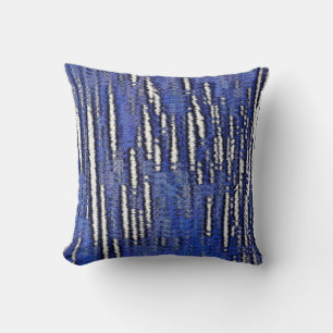 Abstract Forest-Royal Blue Cushion