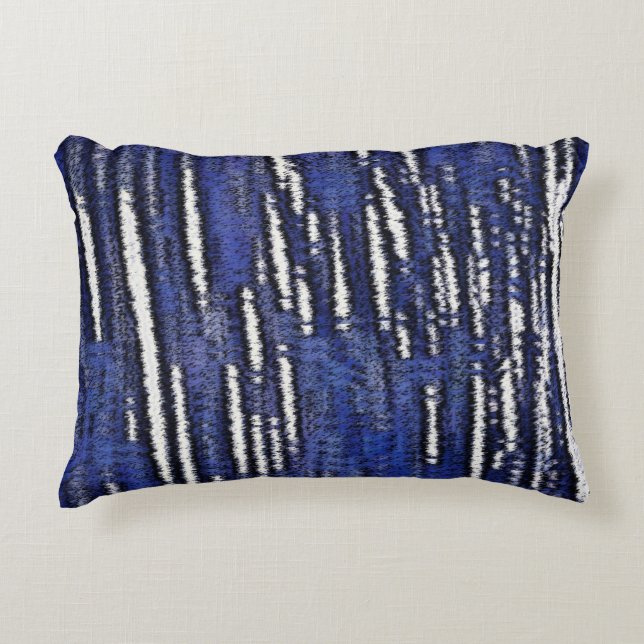 Abstract Forest Royale-Blue Decorative Cushion (Front)