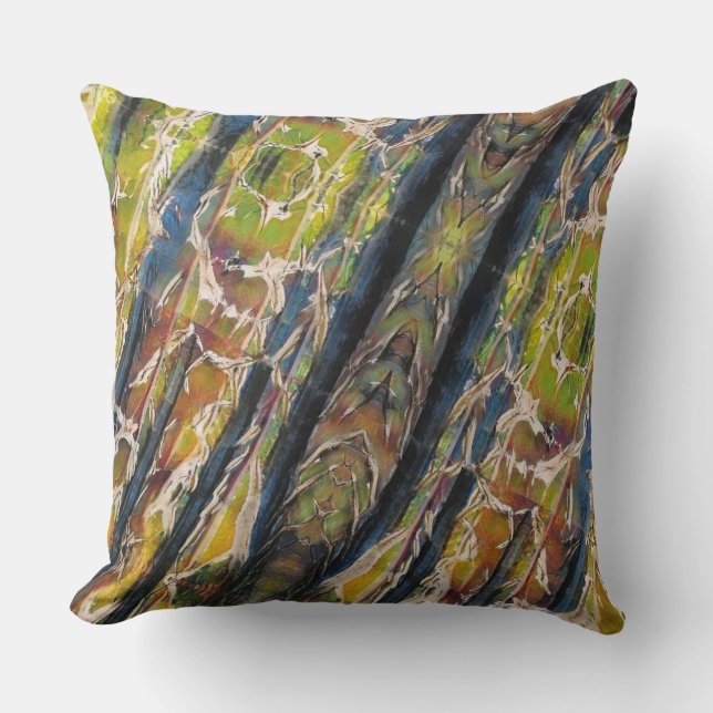 Abstract forest through the trees Diagonal Cushion (Front)