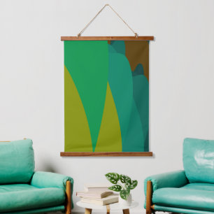 Abstract Forest Trees Hanging Tapestry