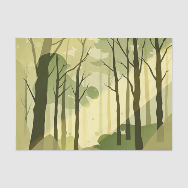 Abstract Forest with Diffused Light  Tissue Paper (Front)