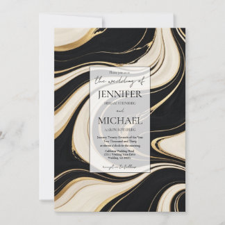 Abstract Formal Luxury | QR Code Wedding Invitation