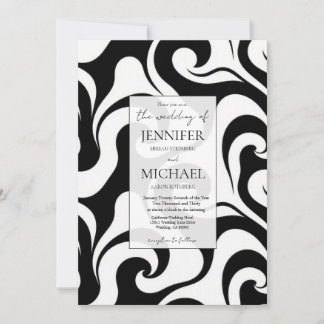 Abstract Formal Luxury | QR Code Wedding Invitation
