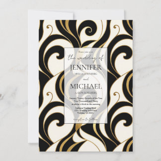 Abstract Formal Luxury | QR Code Wedding Invitation