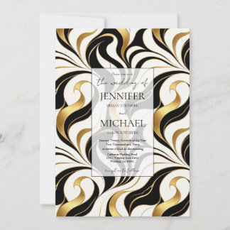 Abstract Formal Luxury | QR Code Wedding Invitation