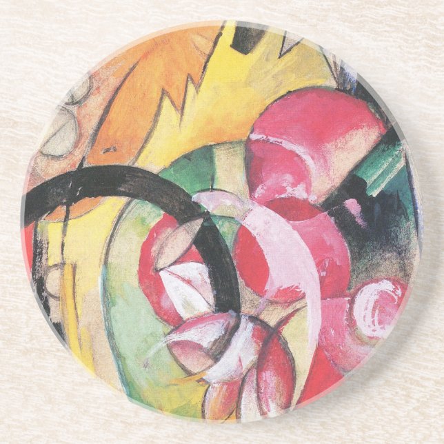 Abstract Forms (aka Coloured Flowers) by Franz Mar Coaster (Front)