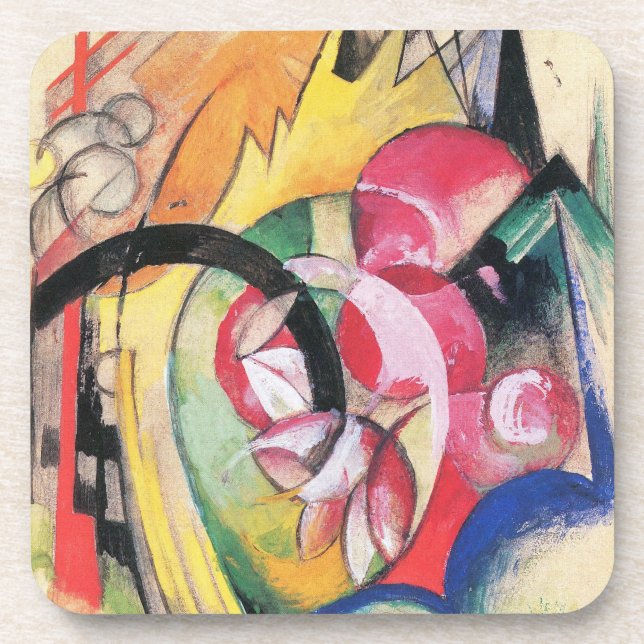Abstract Forms (aka Coloured Flowers) by Franz Mar Coaster (Front)
