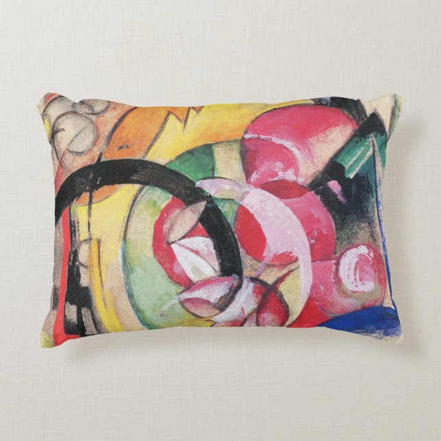 Abstract Forms (aka Coloured Flowers) by Franz Mar Decorative Cushion (Front)