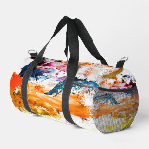 Abstract Forms Born from a Living Artist’s Palette Duffle Bag