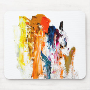 Abstract Forms Born from a Living Artist’s Palette Mouse Pad