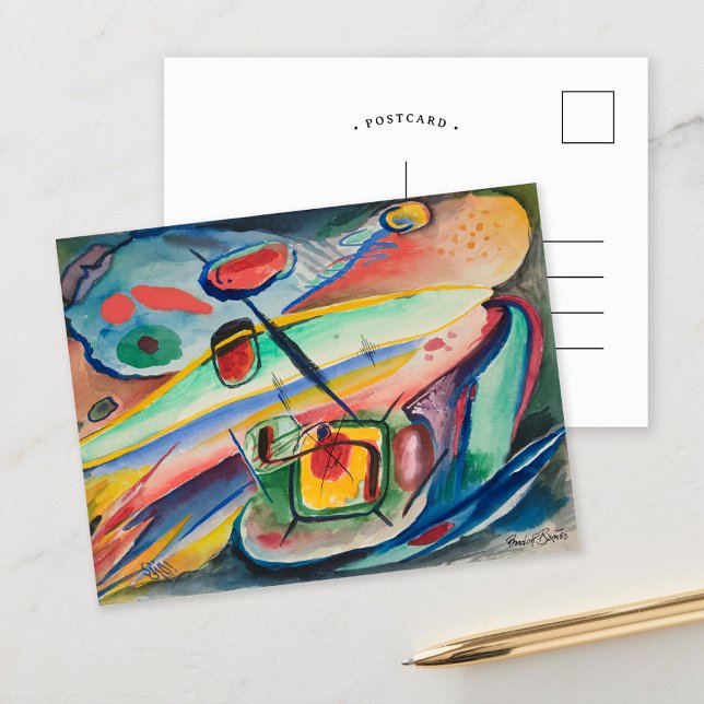 Abstract Forms | Rudolf Bauer Postcard (Creator Uploaded)