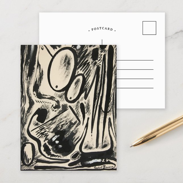 Abstract Forms | Rudolf Bauer Postcard (Creator Uploaded)