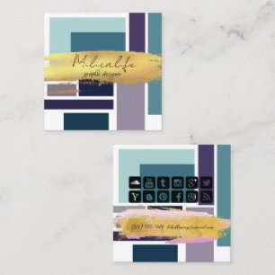 Abstract forms, social media business card