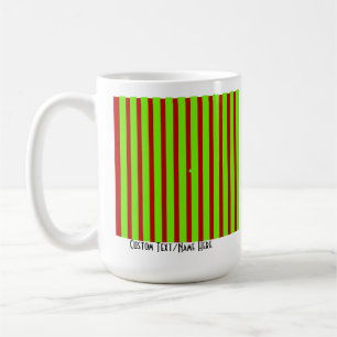 Abstract Four Photo Collage Template Stripes Coffee Mug