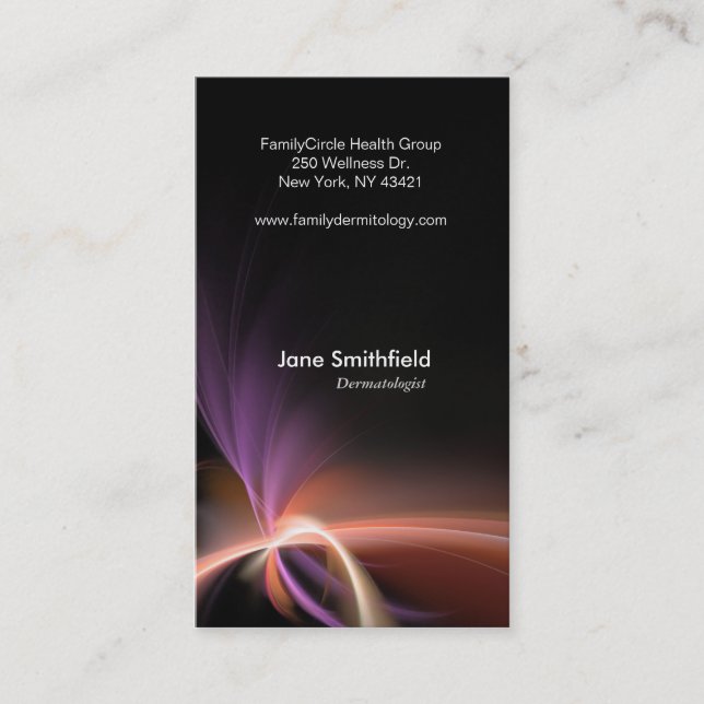 Abstract Fractal Art Layout Business Card (Front)