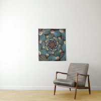 Abstract Fractal Art With Depth Brown Slate Blue