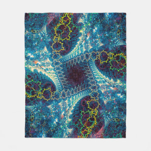 Abstract fractal background - computer-generated i fleece blanket