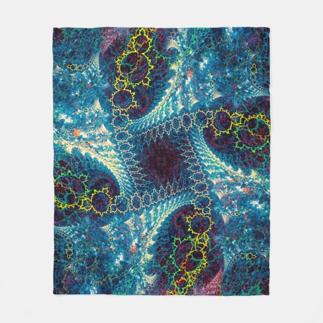 Abstract fractal background - computer-generated i fleece blanket (Front)