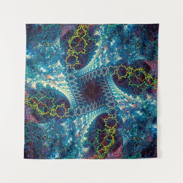 Abstract fractal background - computer-generated i tapestry (Front)