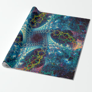 Abstract fractal background - computer-generated i wrapping paper