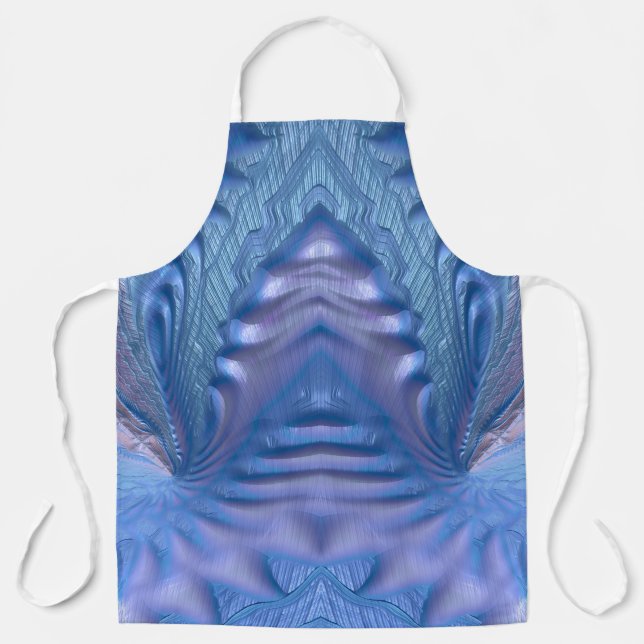 ABSTRACT FRACTAL Blue Pink ~  Apron (Front)