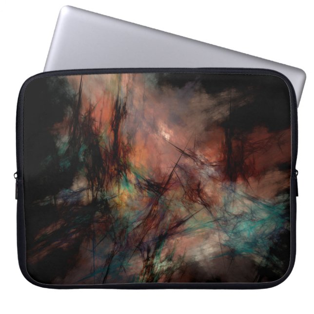 Abstract fractal digital laptop sleeve (Front)