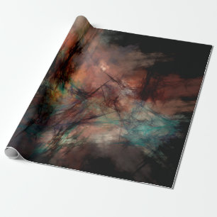 Abstract fractal digital wrapping paper