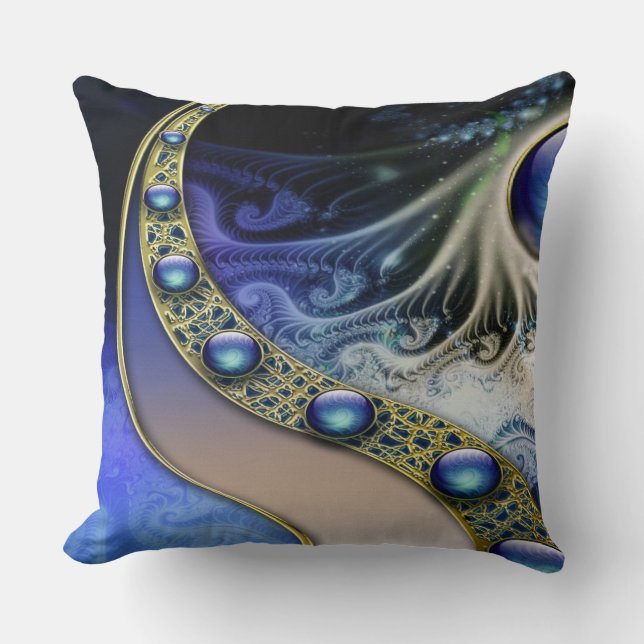 Abstract fractal fantasy cushion (Front)