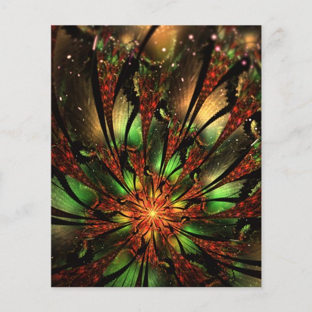 Abstract fractal flower design.  (Front)