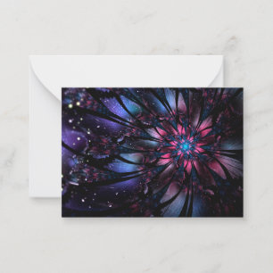 Abstract fractal flower design. advice card
