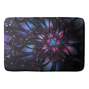 Abstract fractal flower design. bath mat