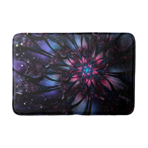 Abstract fractal flower design.   bath mat