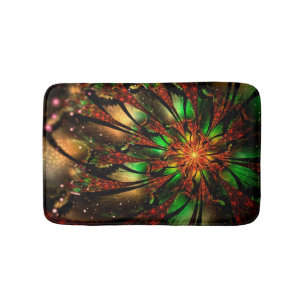 Abstract fractal flower design.   bath mat