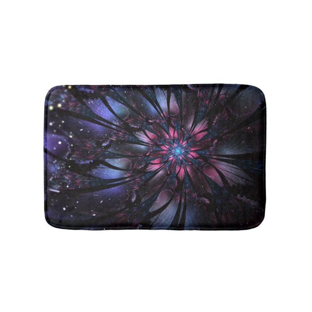 Abstract fractal flower design.  bath mat (Front)