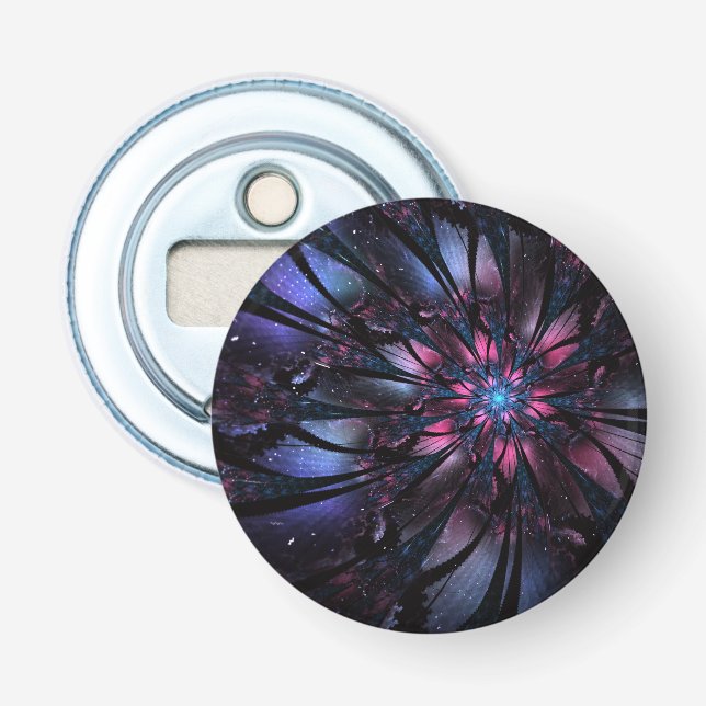Abstract fractal flower design.   bottle opener (Front)