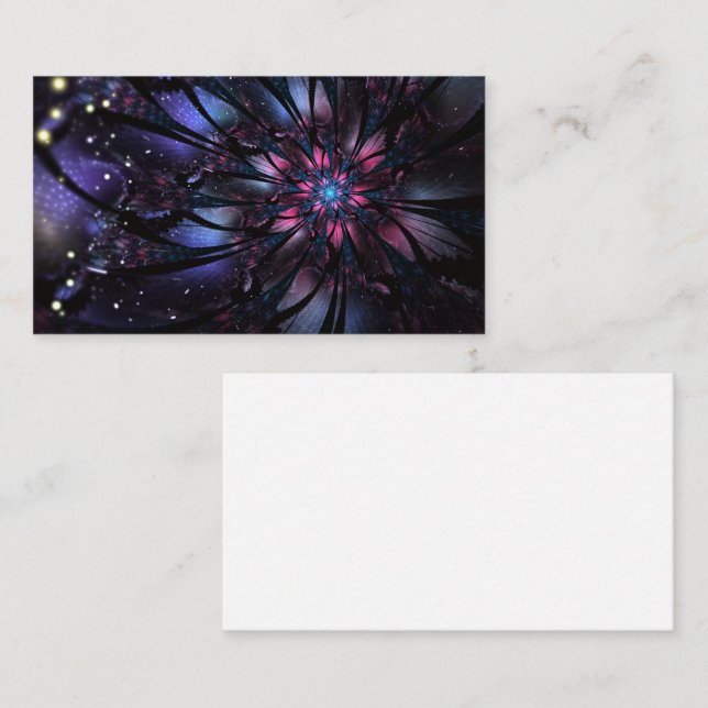 Abstract fractal flower design.   business card (Front/Back)
