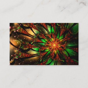 Abstract fractal flower design.  business card