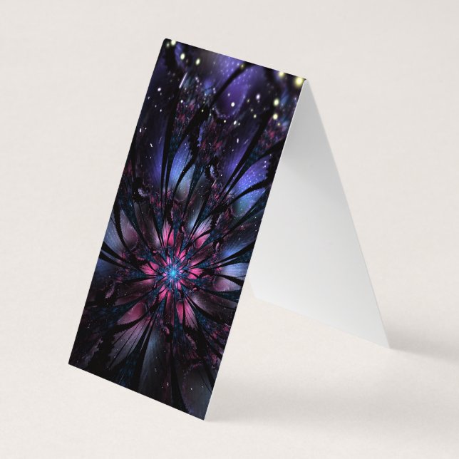 Abstract fractal flower design.  business card (Back)