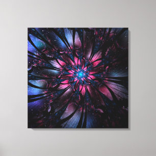 Abstract fractal flower design. canvas print