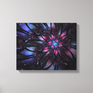 Abstract fractal flower design. canvas print