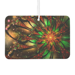 Abstract fractal flower design.  car air freshener