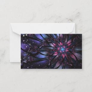 Abstract fractal flower design. card