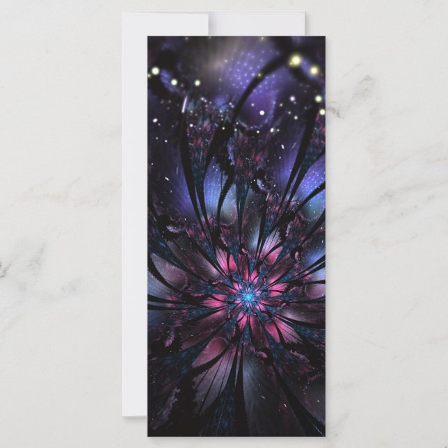 Abstract fractal flower design.  card (Front)
