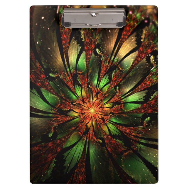 Abstract fractal flower design.  clipboard (Front)