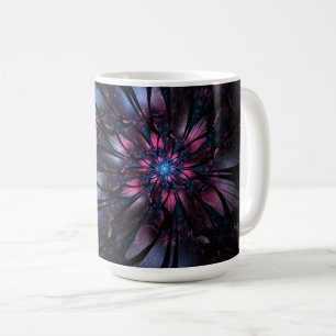 Abstract fractal flower design. coffee mug