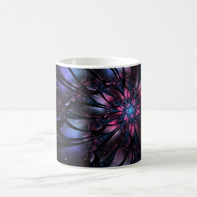 Abstract fractal flower design.   coffee mug (Center)