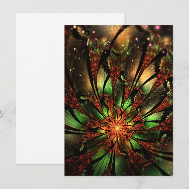 Abstract fractal flower design. cornhole set announcement (Front/Back)