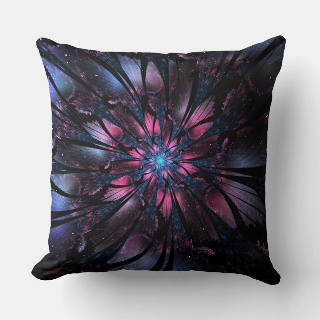 Abstract fractal flower design cushion (Front)
